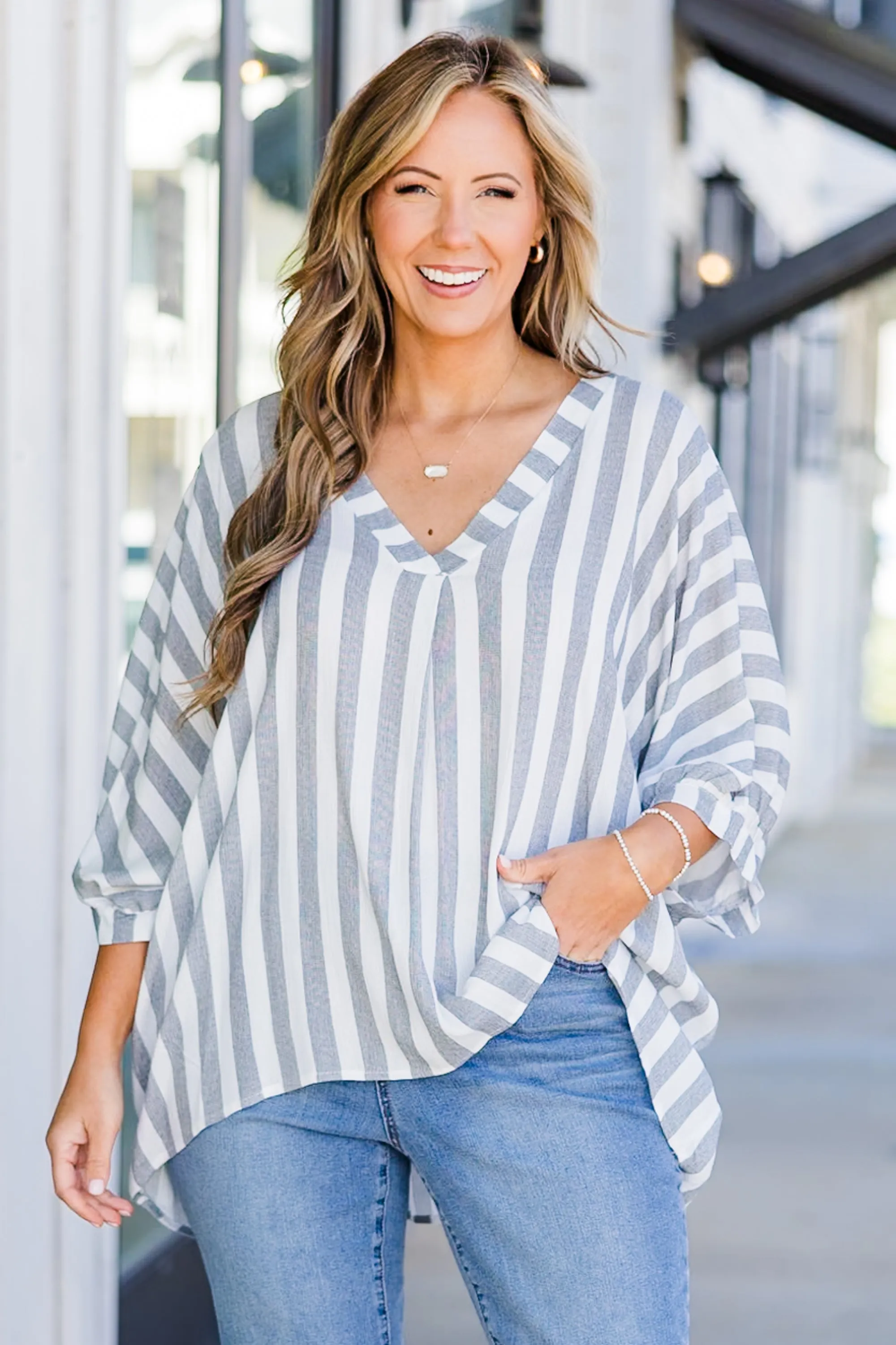 Everyday Stripe Top, Black