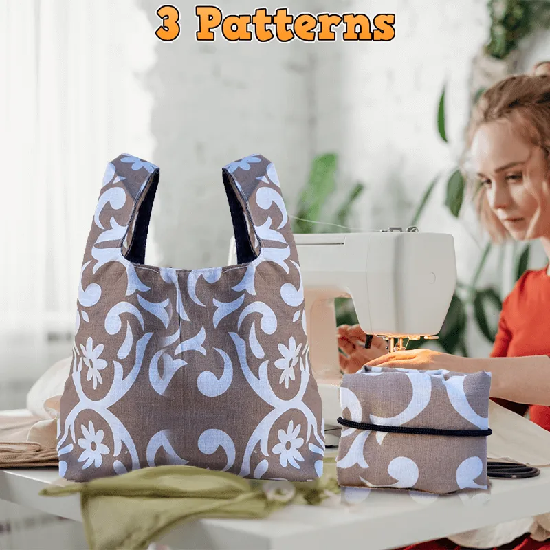 Foldable Shopping Bag PDF Download Pattern (3 sizes included)