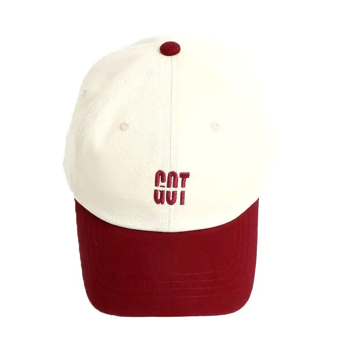 GOT Embroidery Contrast Baseball Caps Color-blocked Hats Unique Novelty Unisex Mens Womens Adjustable Korean Kpop Style Street F