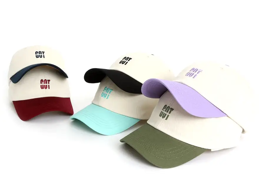 GOT Embroidery Contrast Baseball Caps Color-blocked Hats Unique Novelty Unisex Mens Womens Adjustable Korean Kpop Style Street F