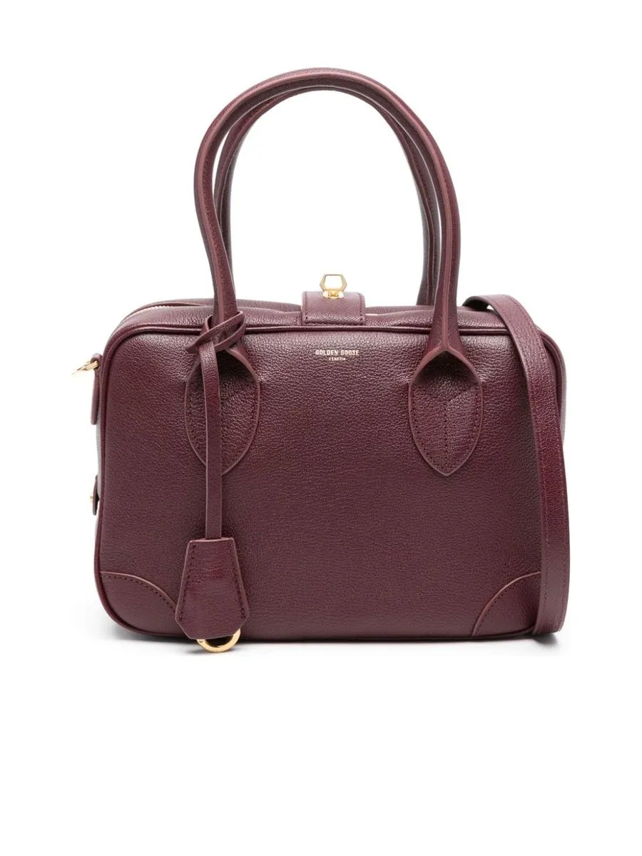 Grained Texture Leather Handbag