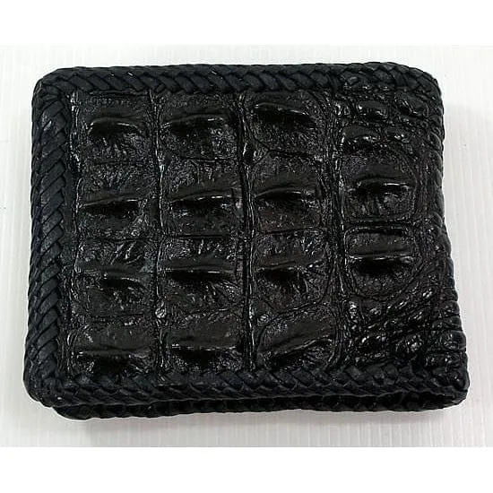 Hardcore Black Crocodile Head Wallet