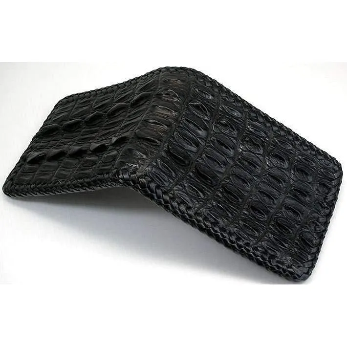 Hardcore Black Crocodile Tail Wallet