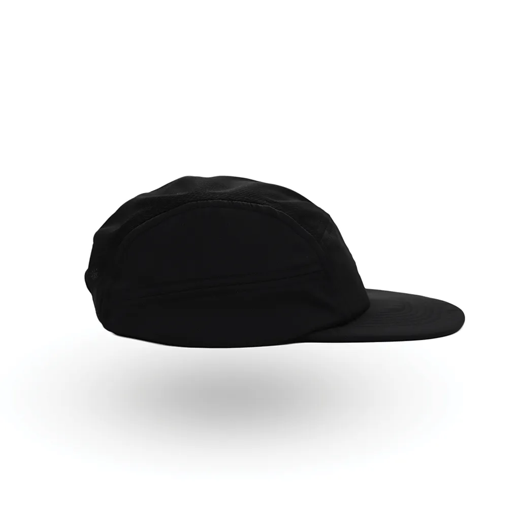 Helios Headwear Ultralight 7 Panel Soft Brim Cap - Black