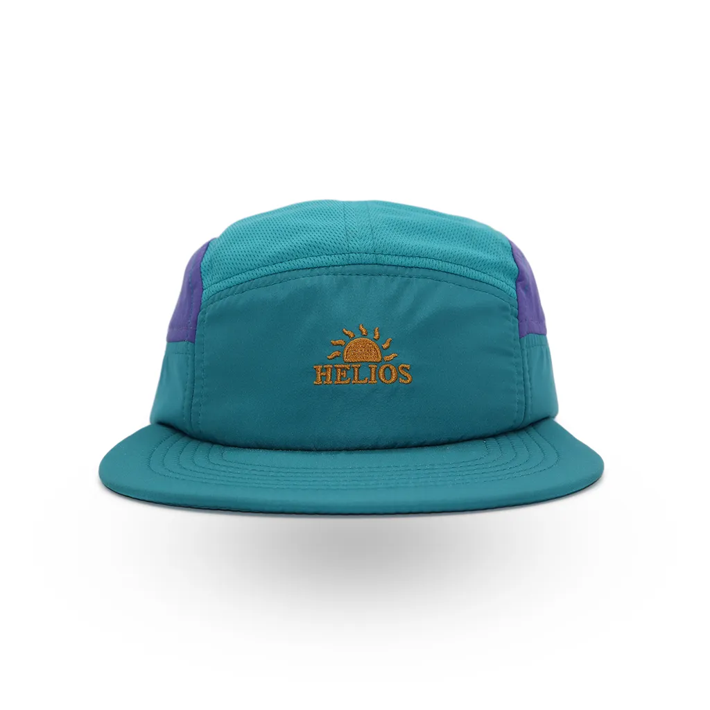 Helios Headwear Ultralight 7 Panel Soft Brim Cap - Teal Purple