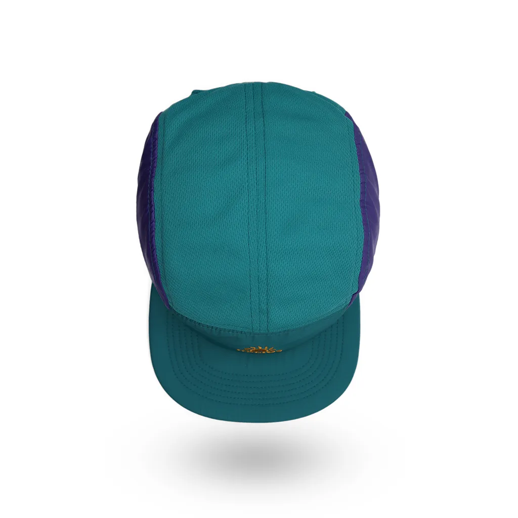 Helios Headwear Ultralight 7 Panel Soft Brim Cap - Teal Purple