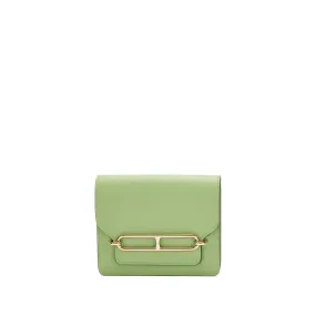 Hermès Vert Criquet Evercolor Roulis Slim Wallet Gold Hardware, 2023