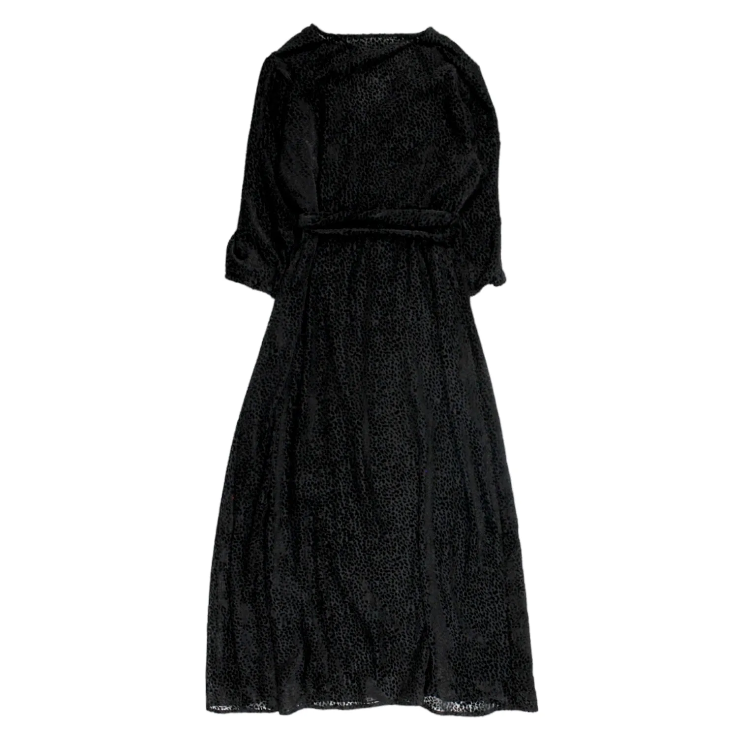 Hush Black Devore Wrap Dress