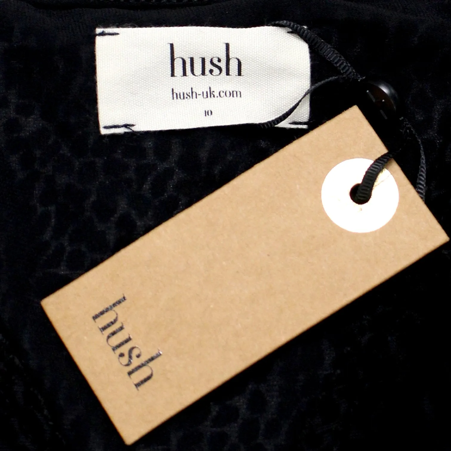 Hush Black Devore Wrap Dress