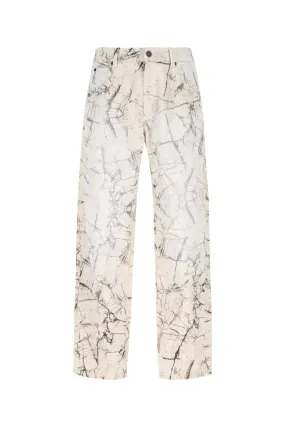 Isabel Marant Motif Printed Wide Leg Jeans