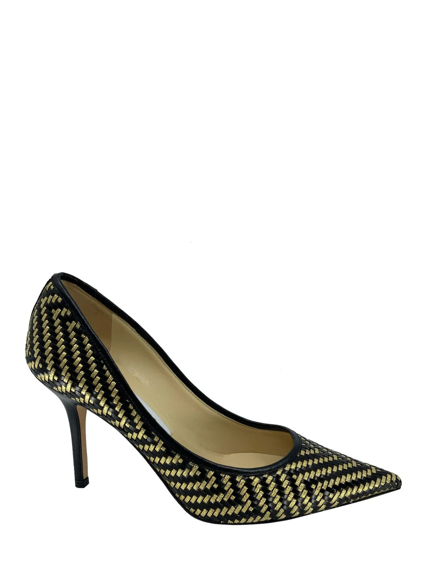 Jimmy Choo Woven leather Abel Pumps Size 7.5