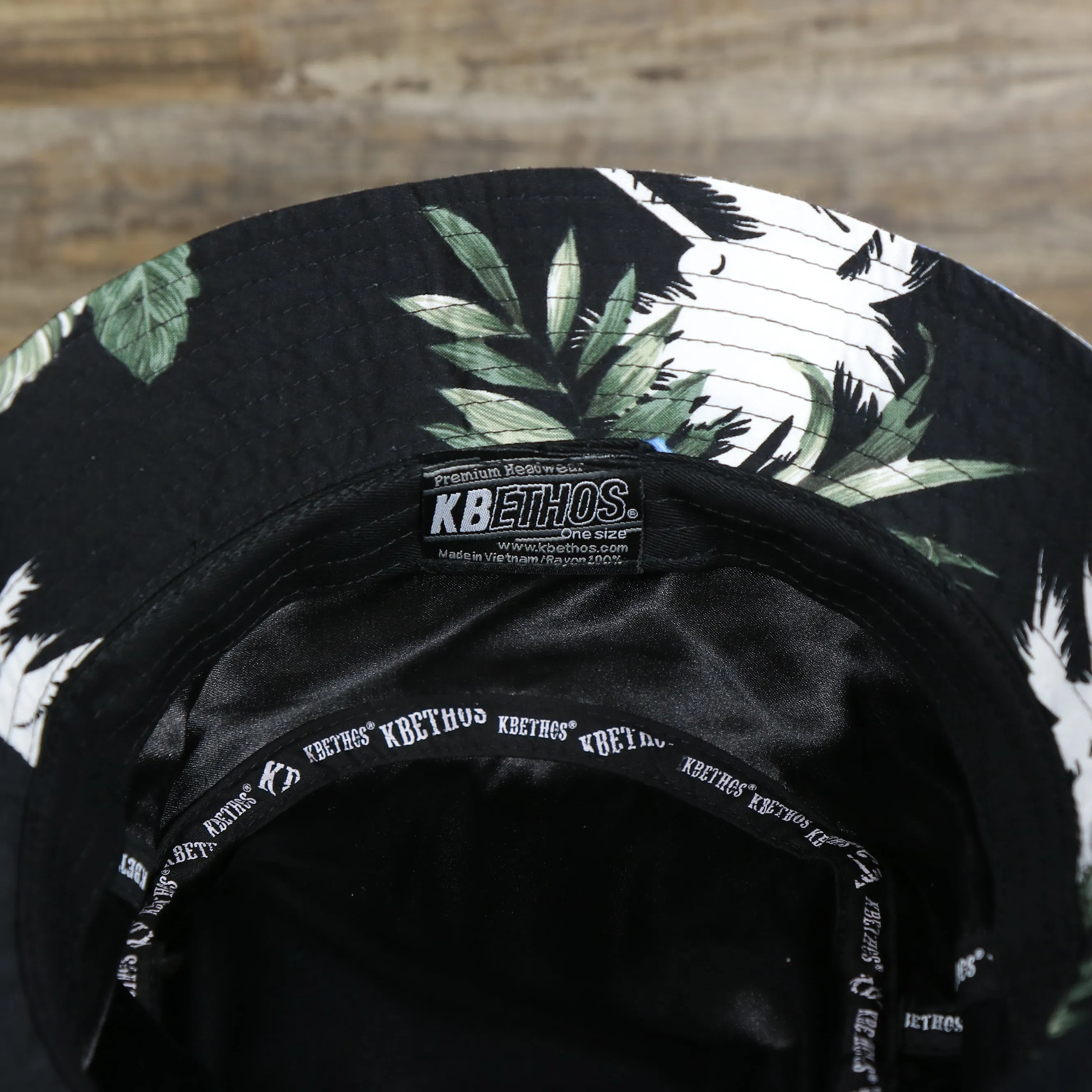 KB ETHOS | BUCKET HAT |  FLORAL DESIGN, BLACK/BLUE, OSFM