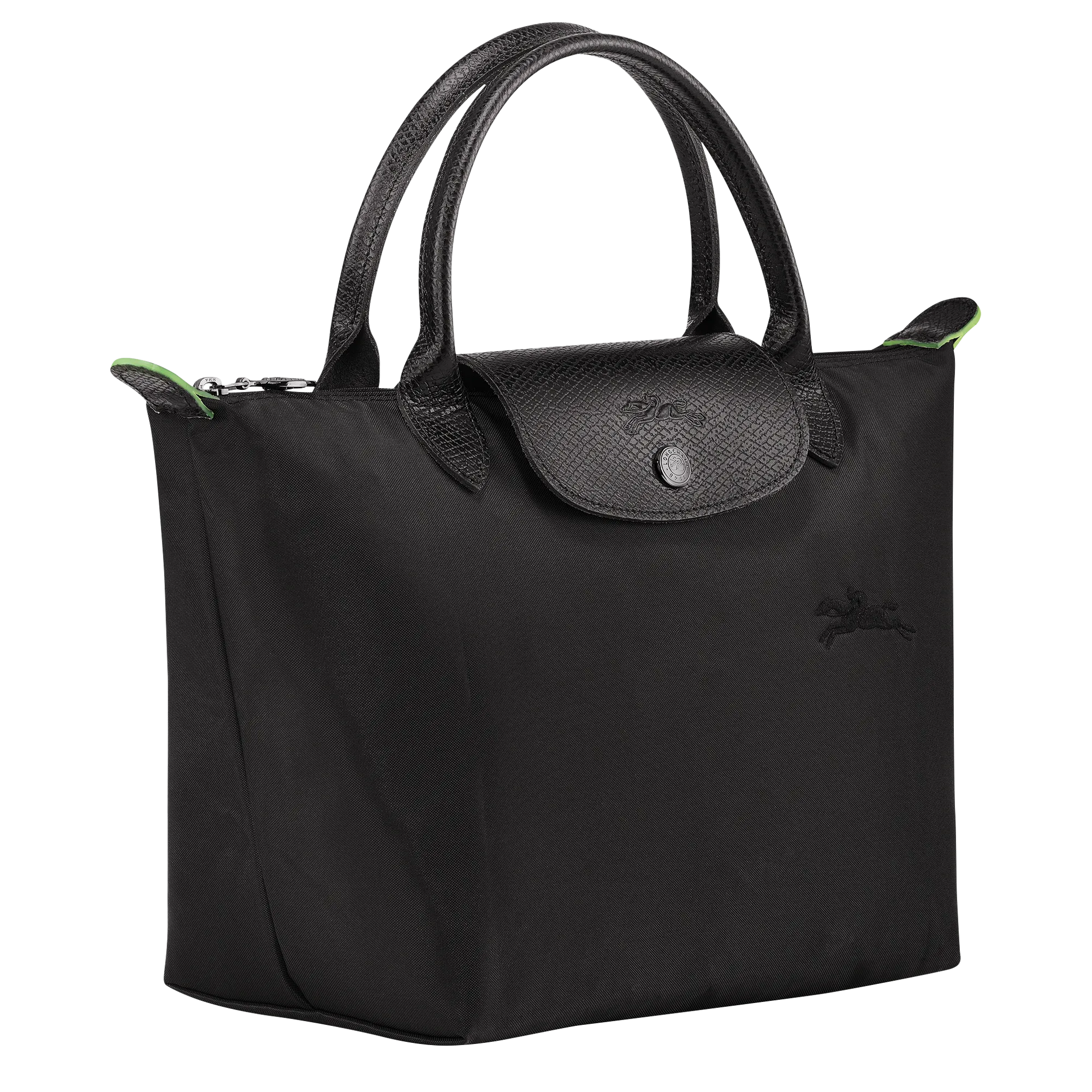 Le Pliage Green S Handbag Black - Recycled canvas