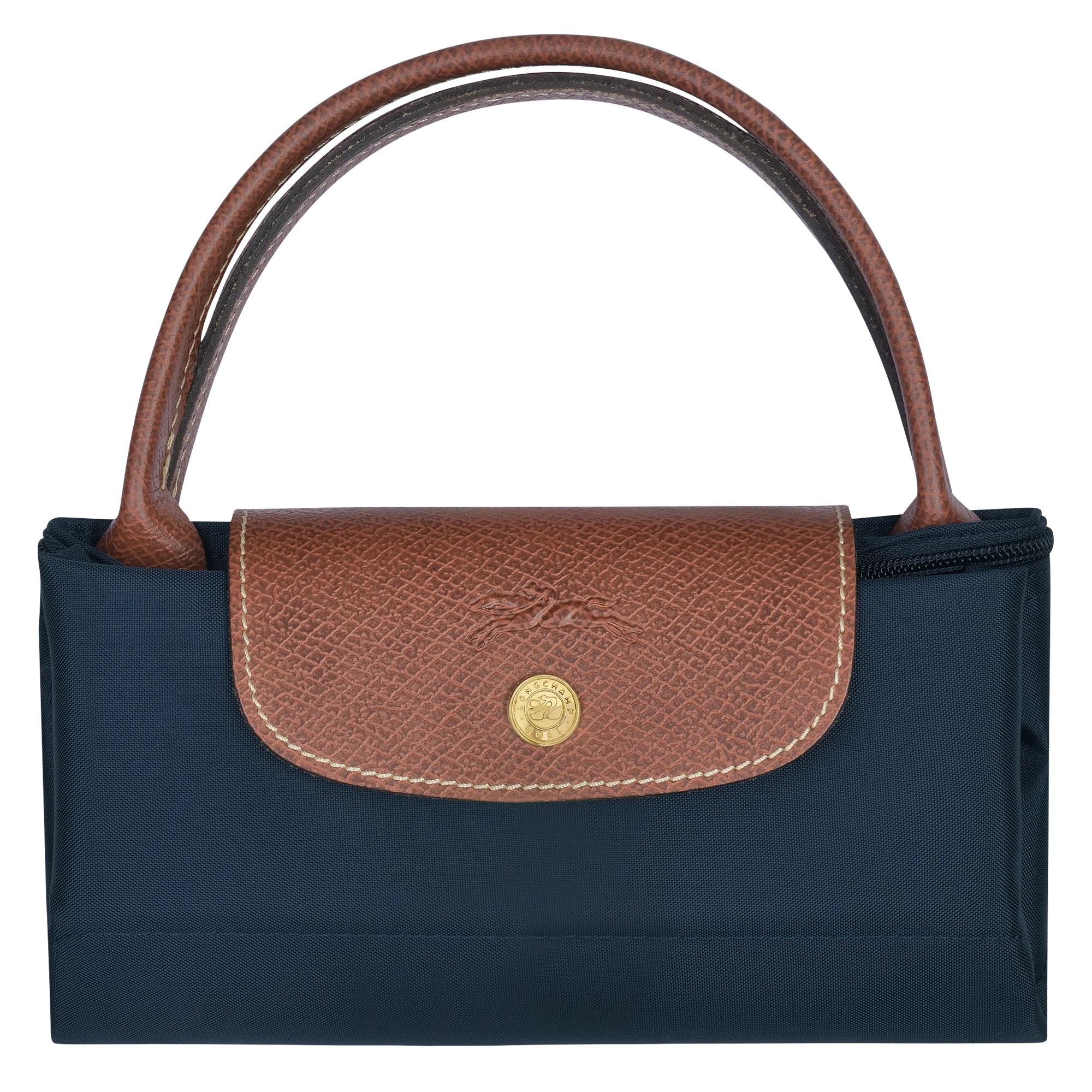 Le Pliage Original S Handbag Navy - Recycled canvas