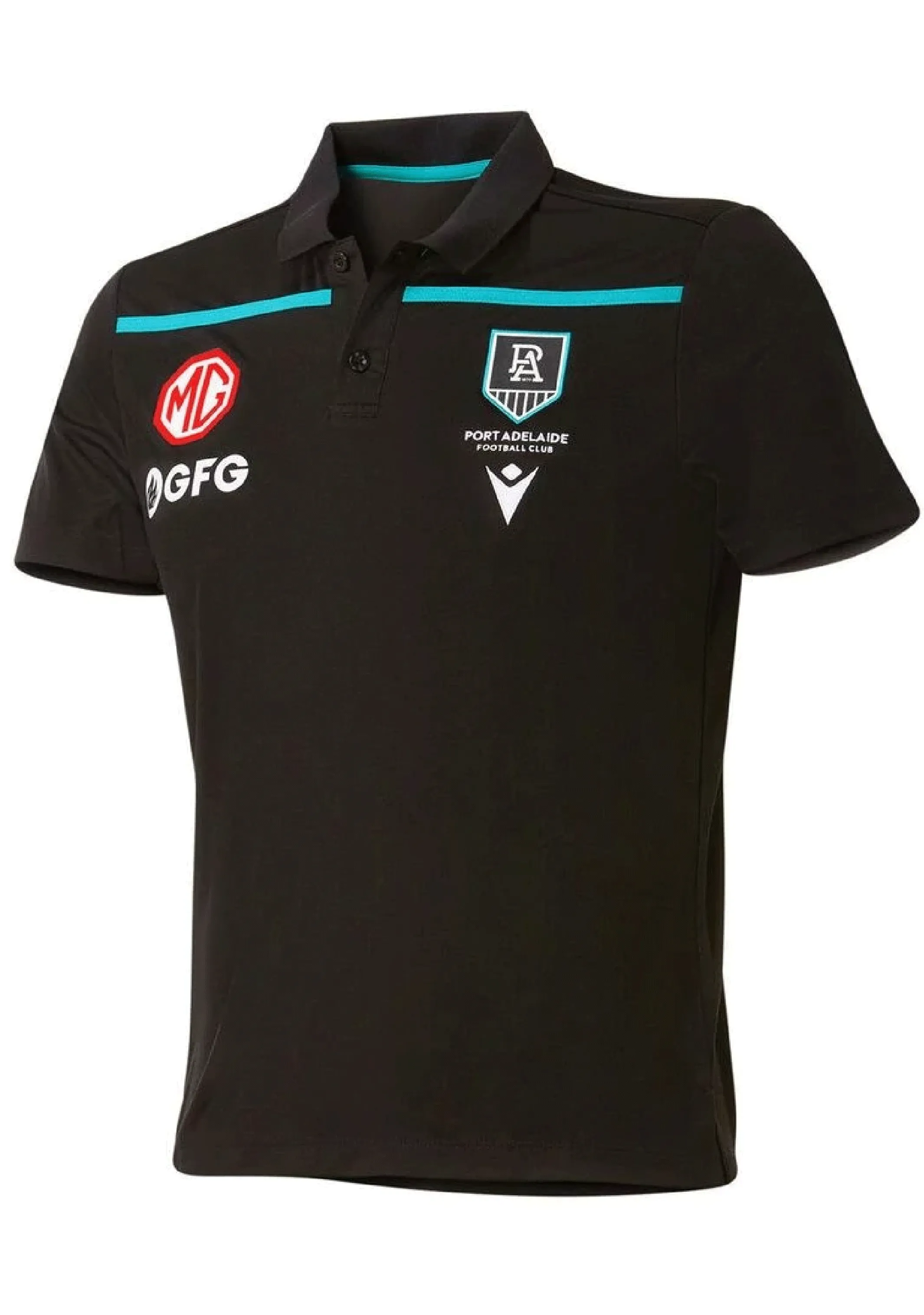 Macron Mens Port Adelaide M20 Travel Polo  58196293