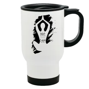 Metal Coffee and Tea Travel Mug Yoga Inhale Exhale