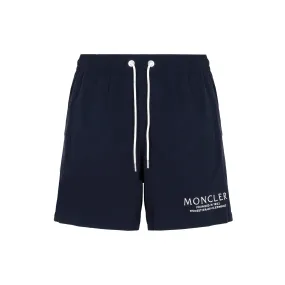 Moncler Logo Printed Drawstring Swim Shorts