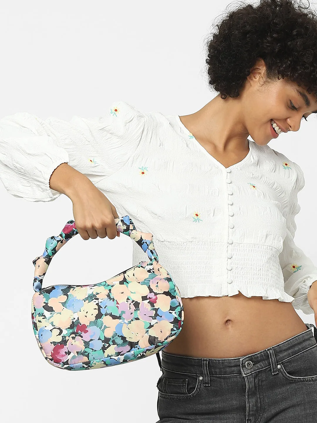 Multi-Colour Floral Mini Handbag