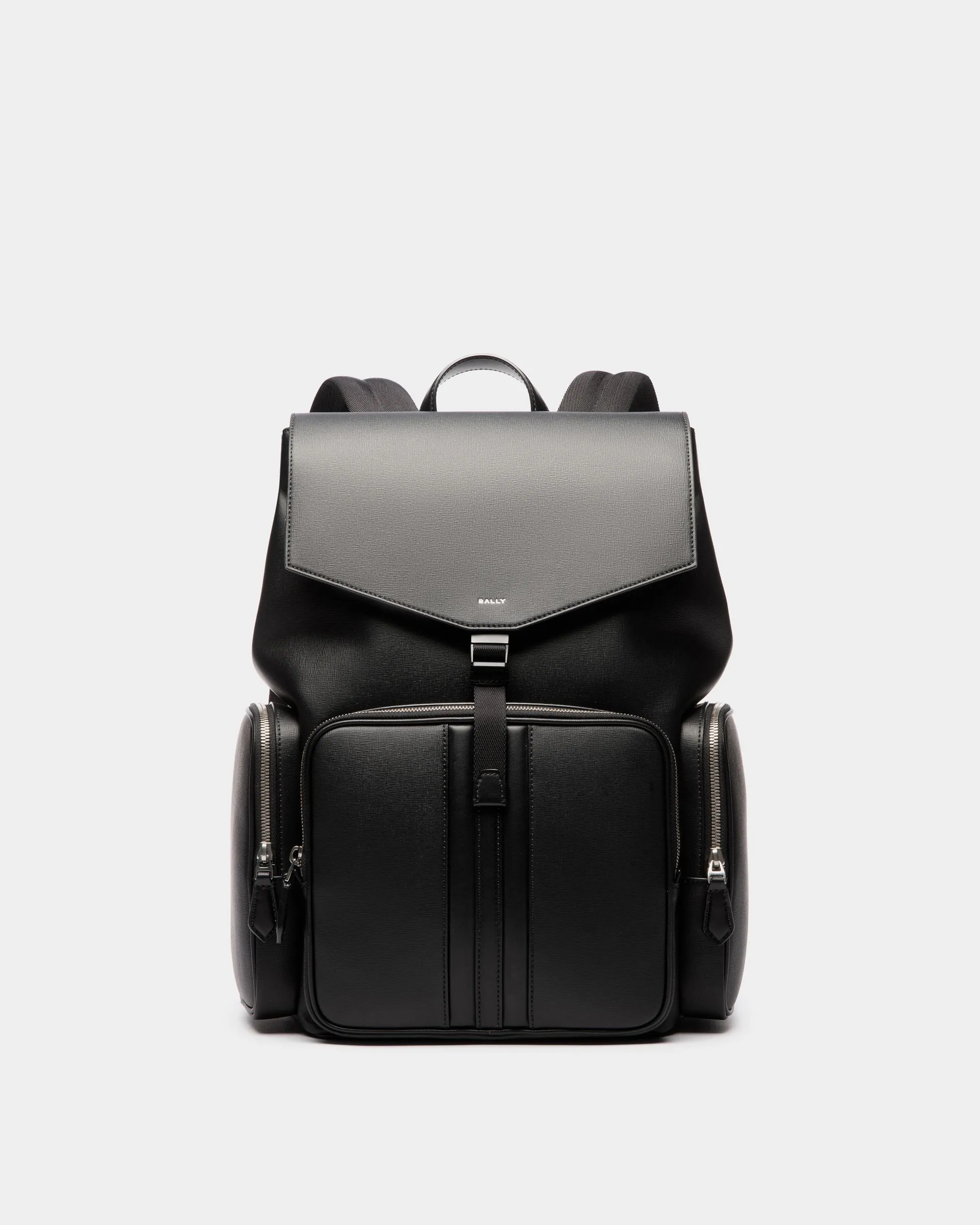 Mythos Backpack In Black Recycled Leather 