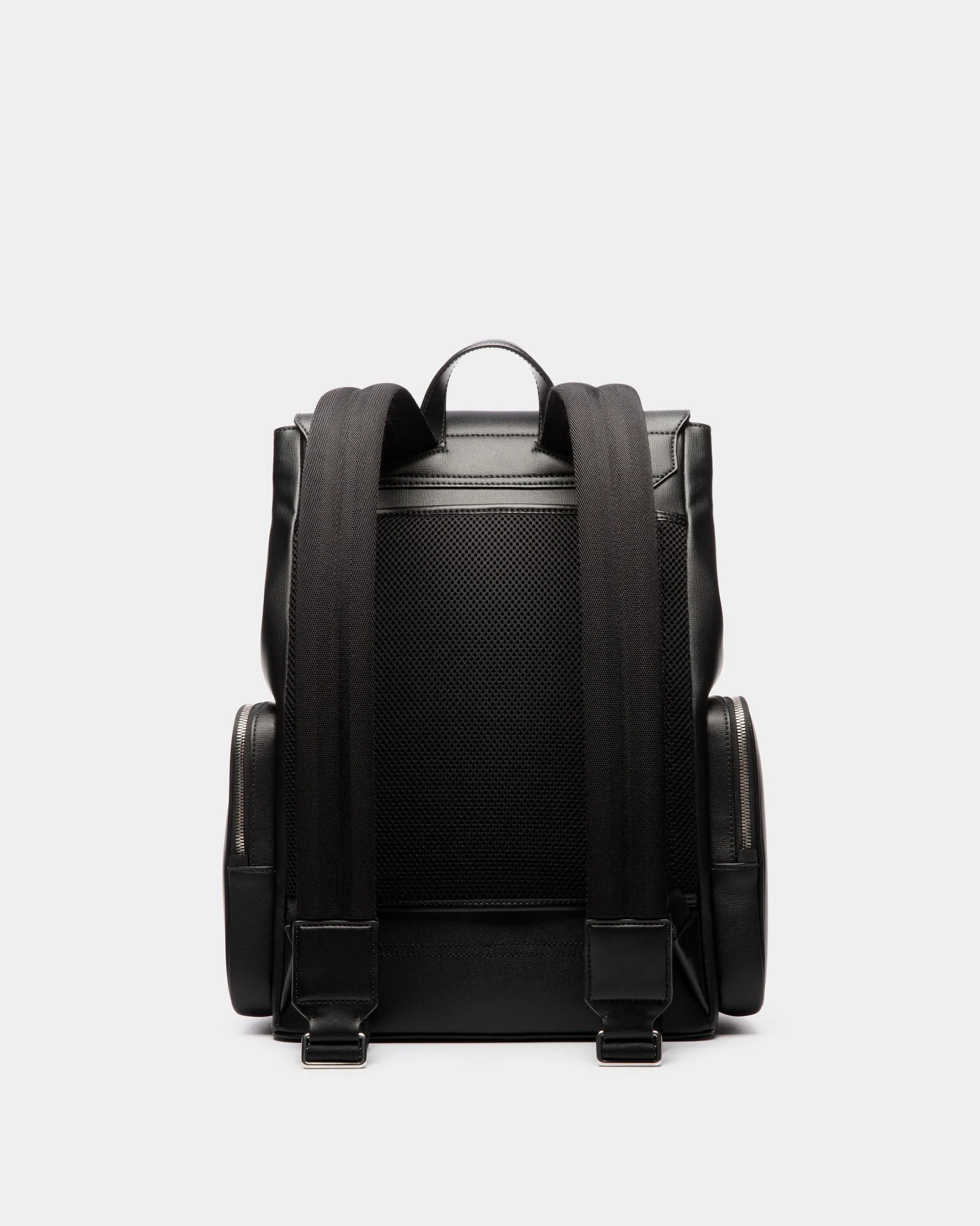 Mythos Backpack In Black Recycled Leather 