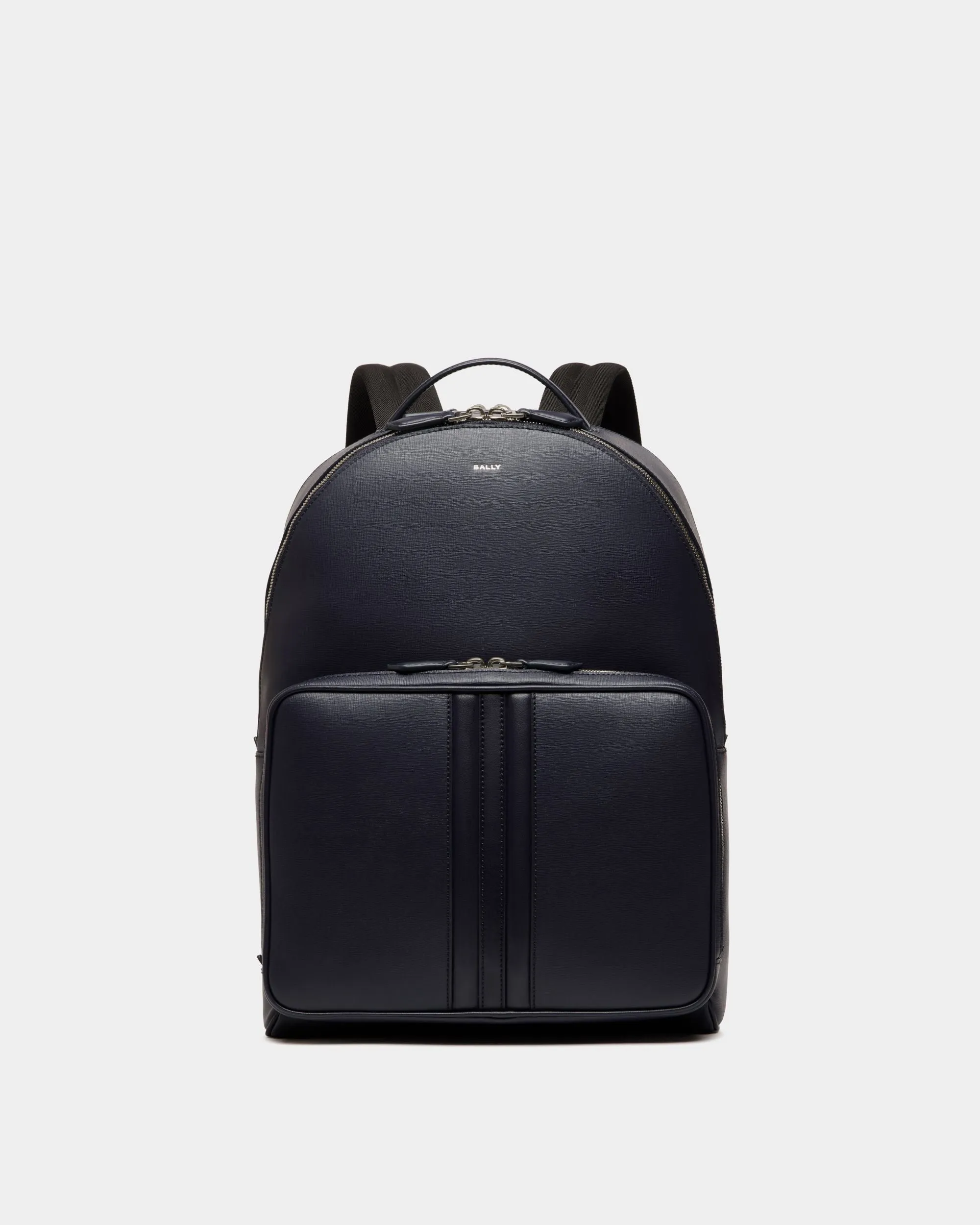 Mythos Backpack in Navy Blue Recycled Leather 