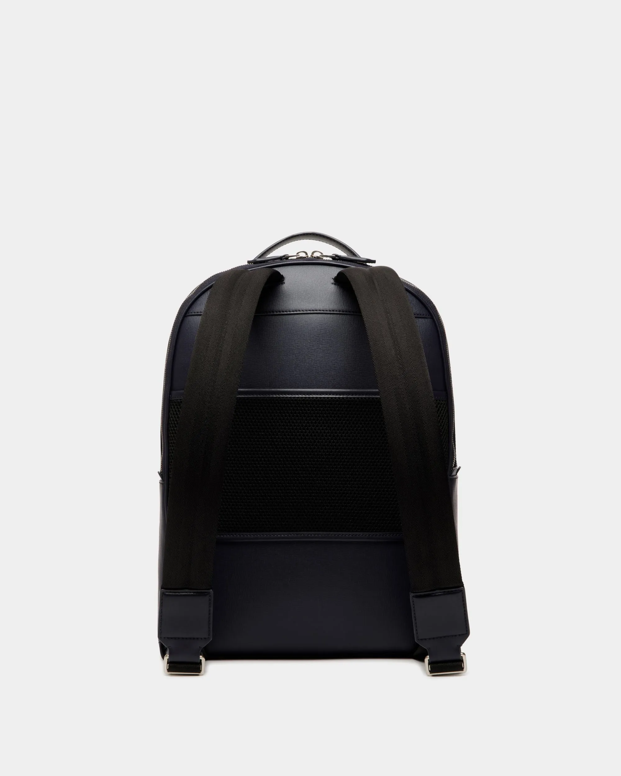 Mythos Backpack in Navy Blue Recycled Leather 