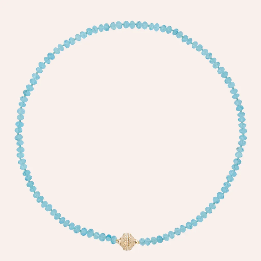 Nancy Faceted Apatite Mini Necklace