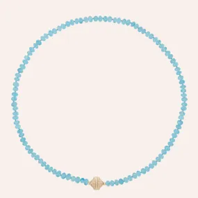 Nancy Faceted Apatite Mini Necklace