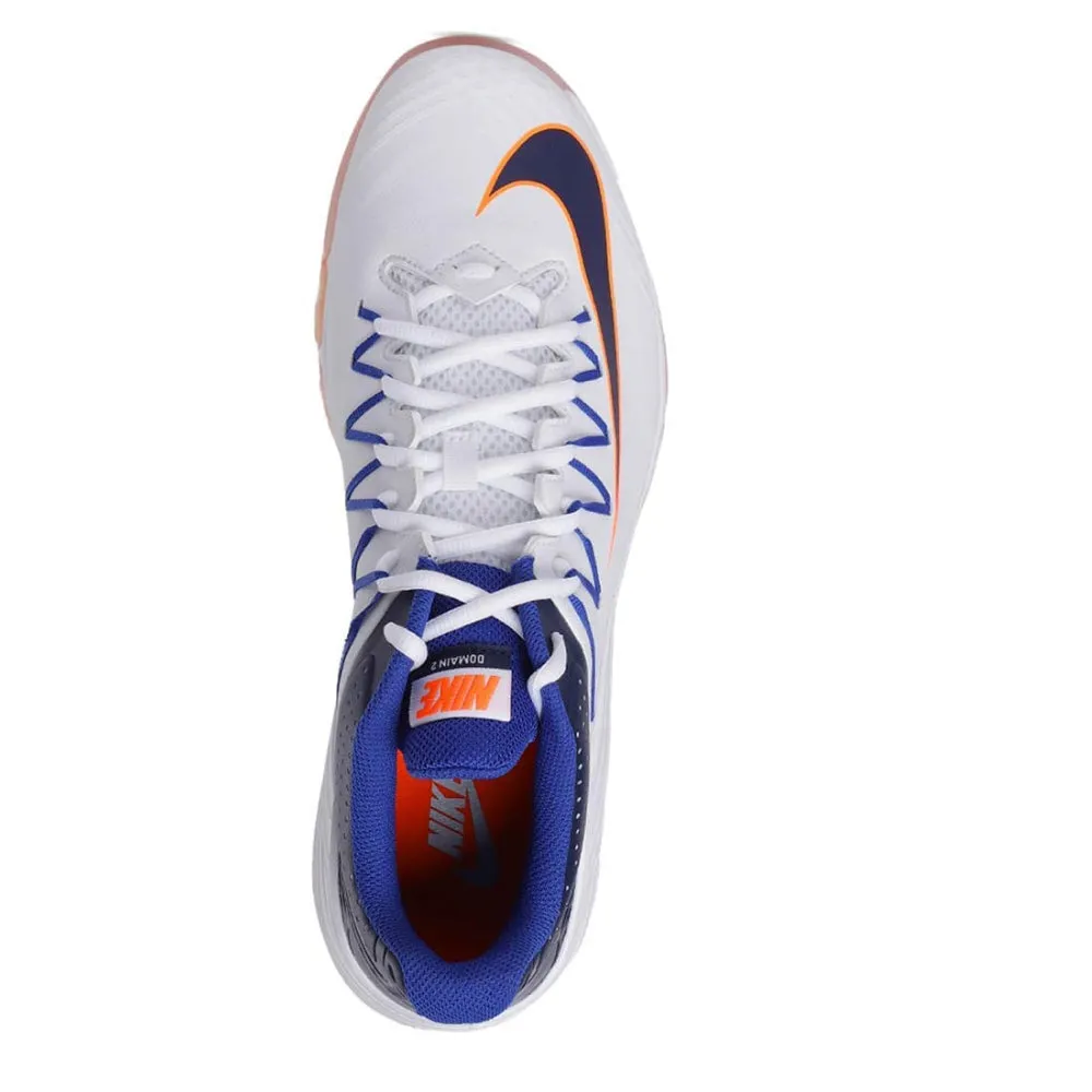 NIKE Men's Domain 2 Ns Cricket Shoe (White/Blue)