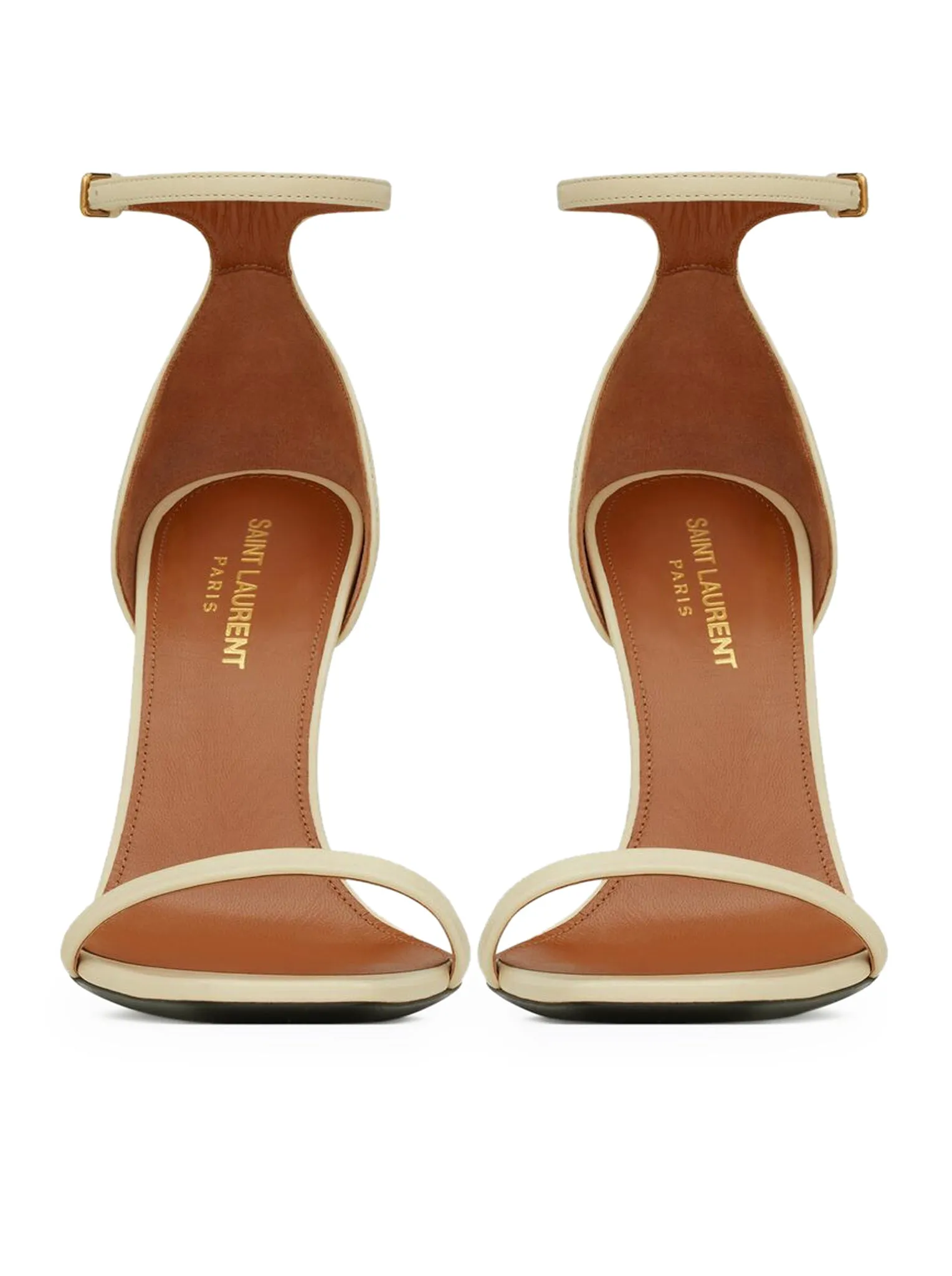 OPYUM SANDALS IN SMOOTH LEATHER WITH GOLDEN HEEL