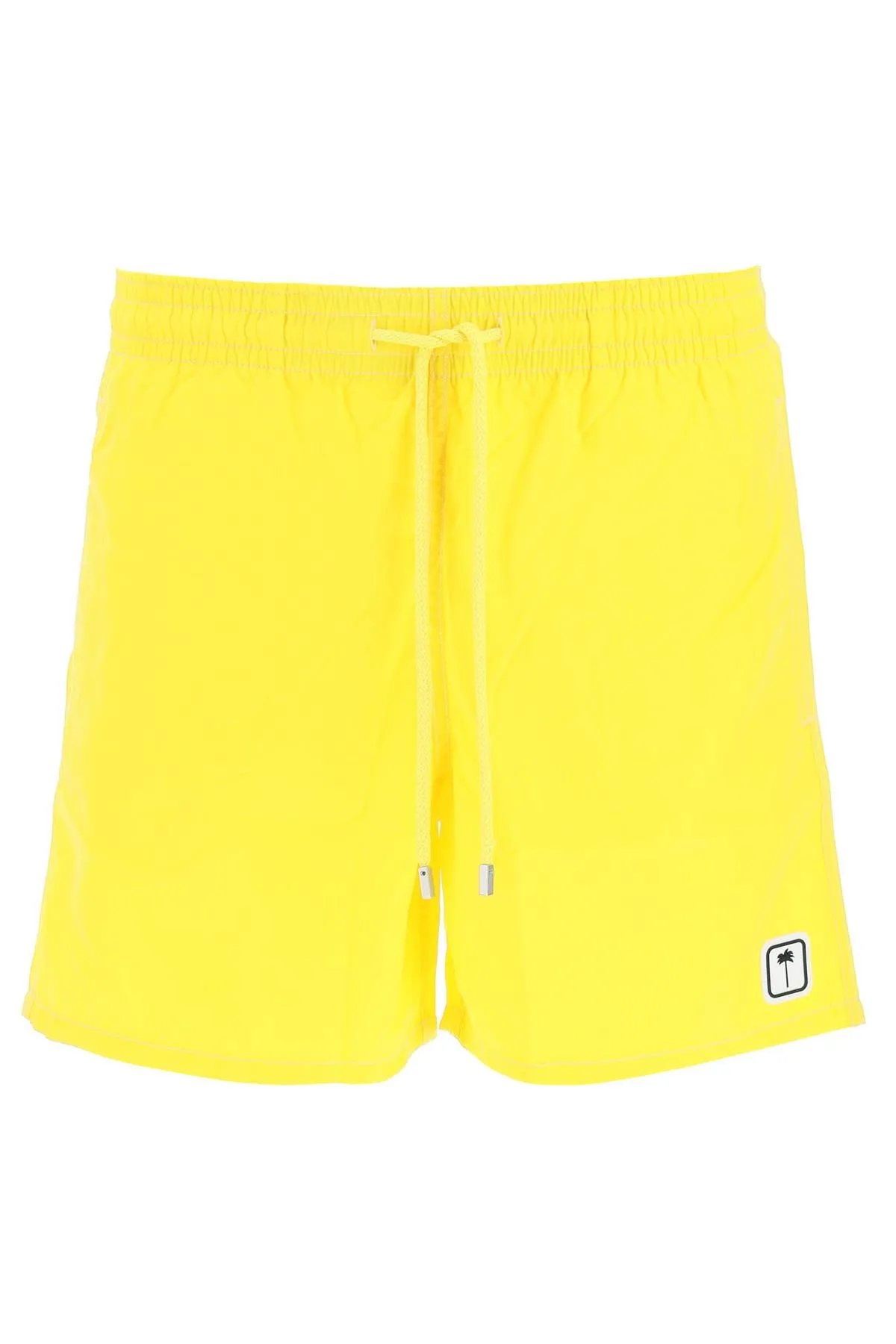 Palm Angels Logo Print Drawstring Swim Shorts