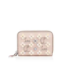 Panettone Coin purse - Grained calf leather and spikes Loubinthesky - Leche