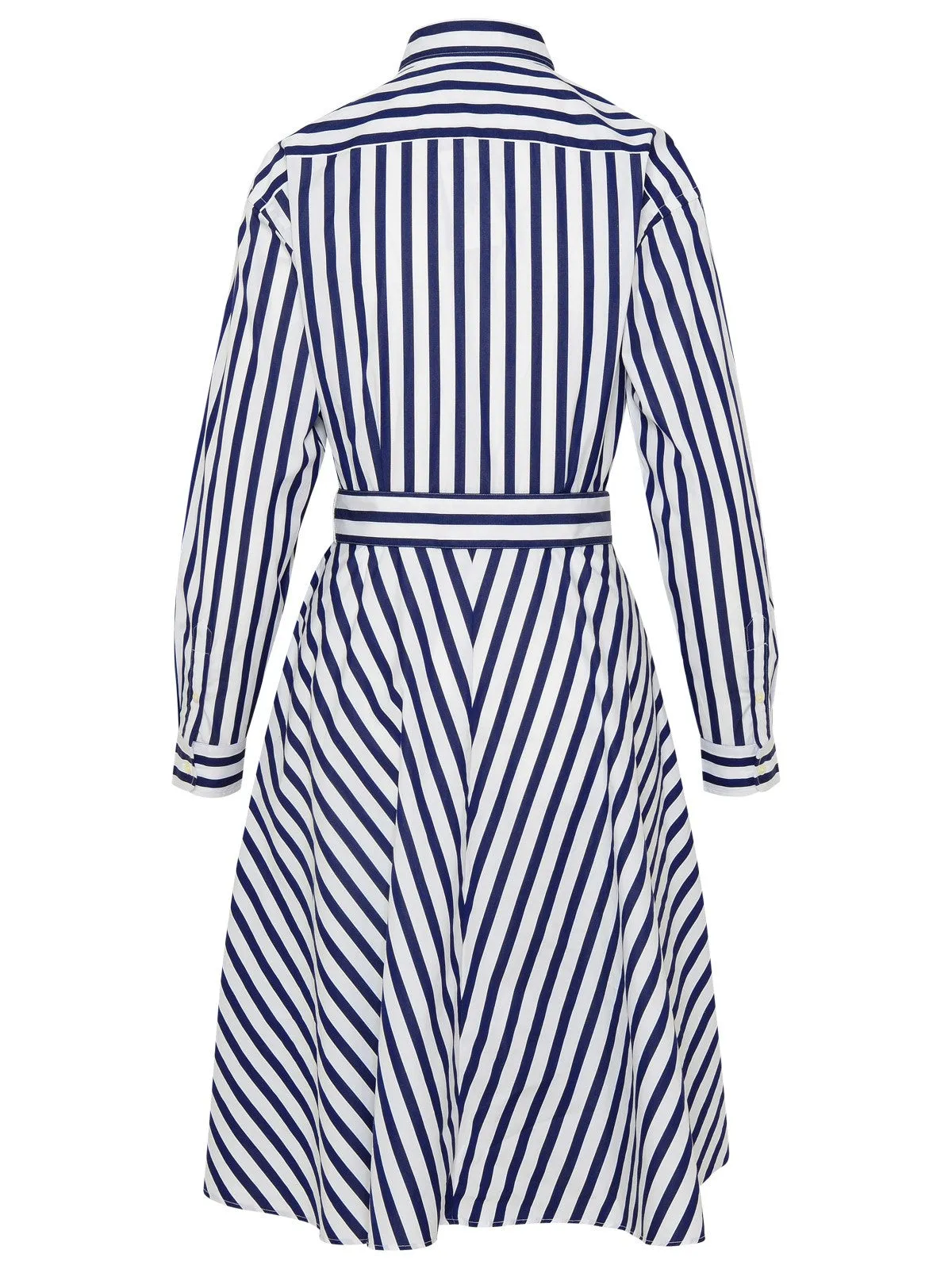 Polo Ralph Lauren Striped Logo Embroidered Shirt Dress