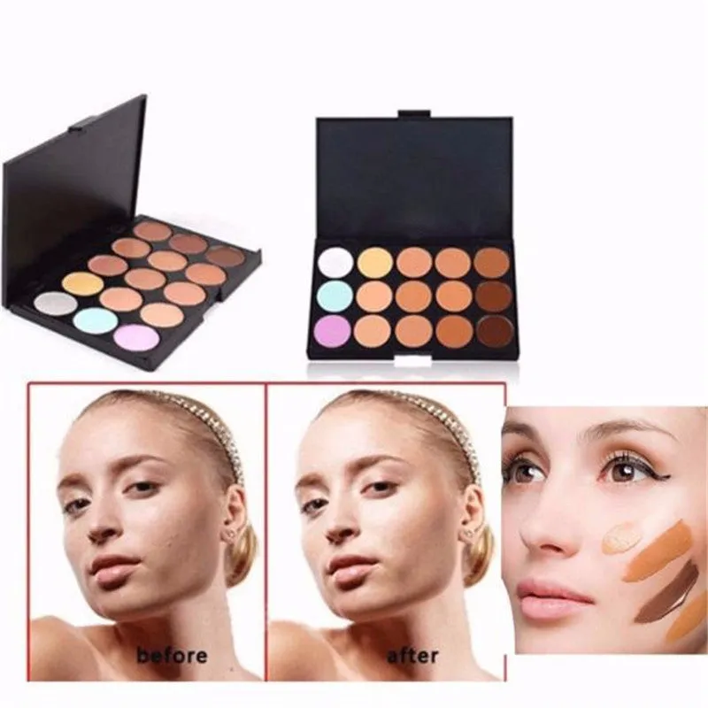 Professional Concealer Palette 15 Colors Makeup Facial eyebrow Camouflage Cream Palette base Palettes +20pcs Makeup Brushes