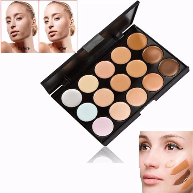 Professional Concealer Palette 15 Colors Makeup Facial eyebrow Camouflage Cream Palette base Palettes +20pcs Makeup Brushes