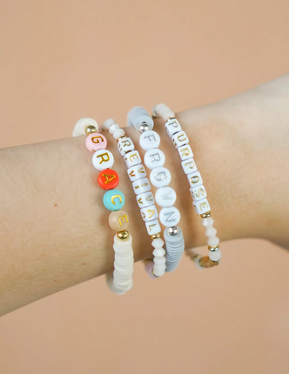 Purpose Letter Bracelet