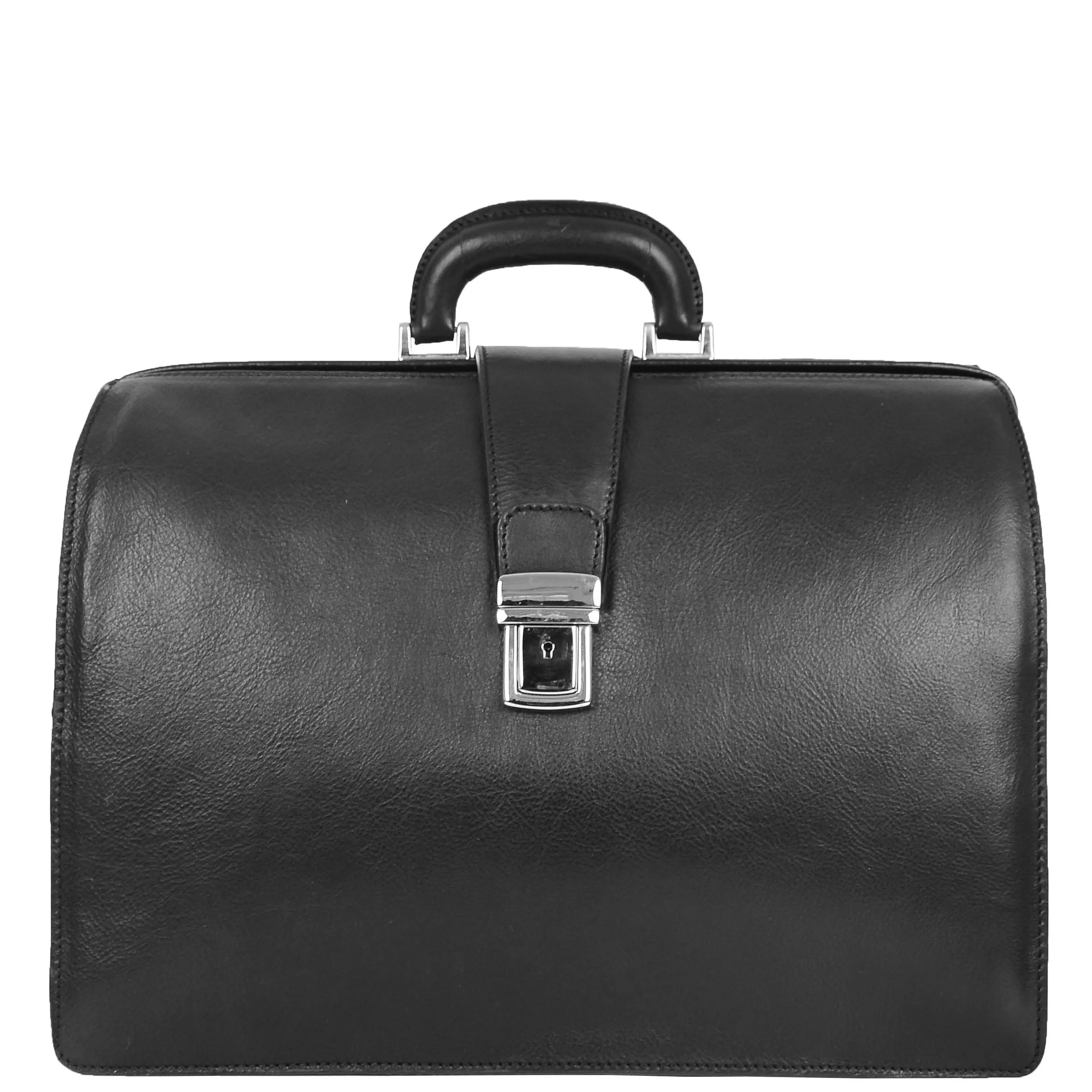 Real Leather Doctors Briefcase Gladstone Bag Ashford Black