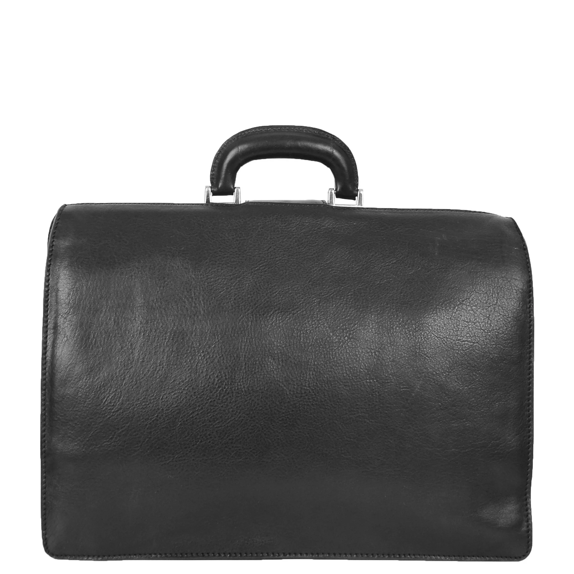 Real Leather Doctors Briefcase Gladstone Bag Ashford Black