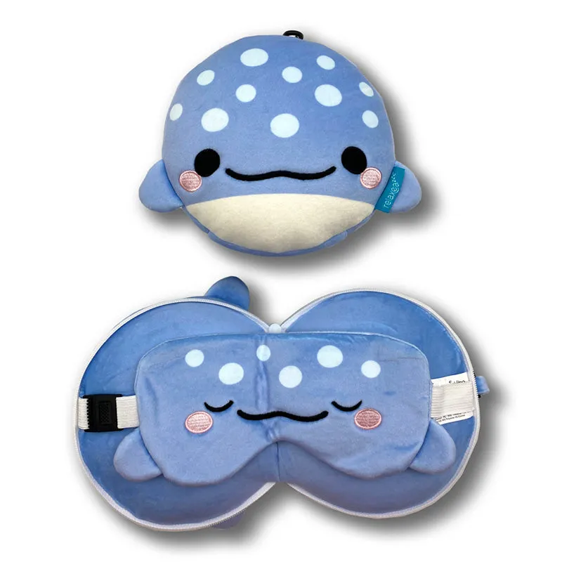 Relaxeazzz Travel Pillow & Eye Mask  - Aoi the Whale Shark CUSH348