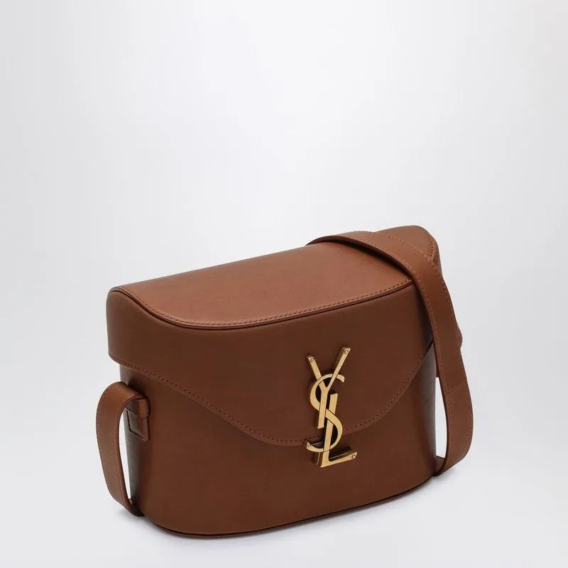 SAINT LAURENT Elegant Brick-Colored Small Shoulder Handbag