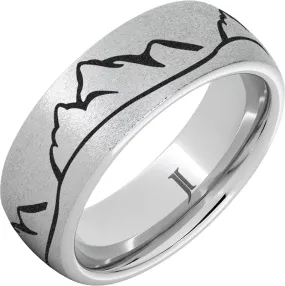 Serinium Men's Mountain Scene Ring