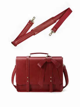 Shoulder Strap of PU Detachable Bow Big Briefcase