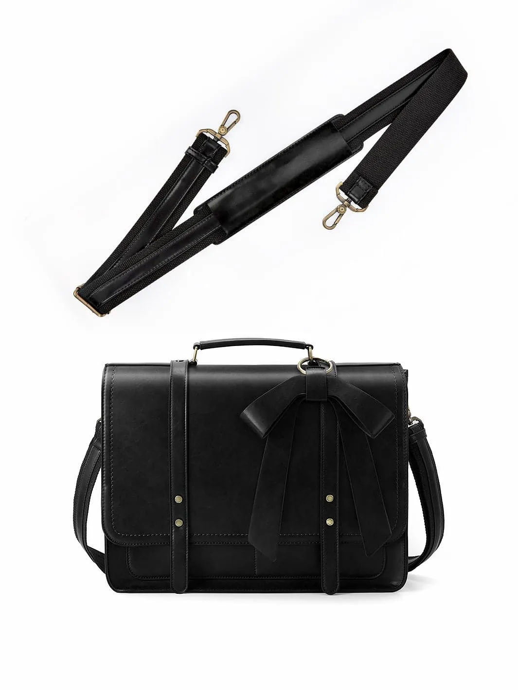 Shoulder Strap of PU Detachable Bow Big Briefcase