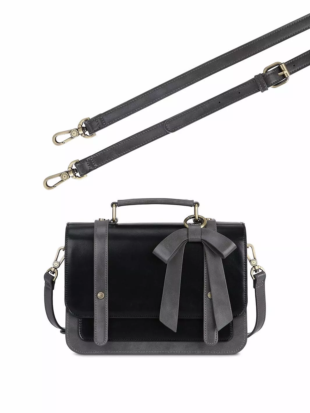 Shoulder Strap of Women's Vintage Bow Small Briefcase