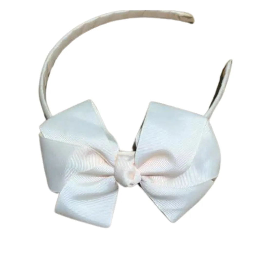 Sienna Alice Band Cream Bow