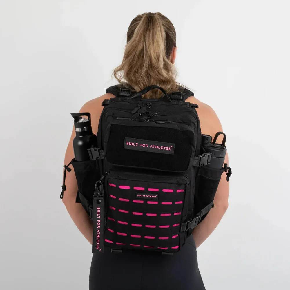 SMALL GYM BACK PACK BUILT FOR ATHLETES BLACK - PINK