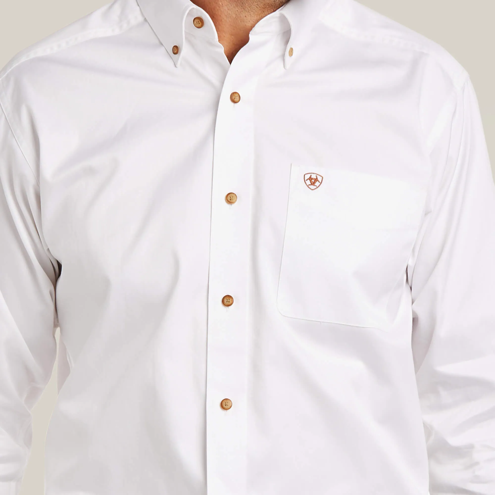 Solid Twill Fitted Shirt