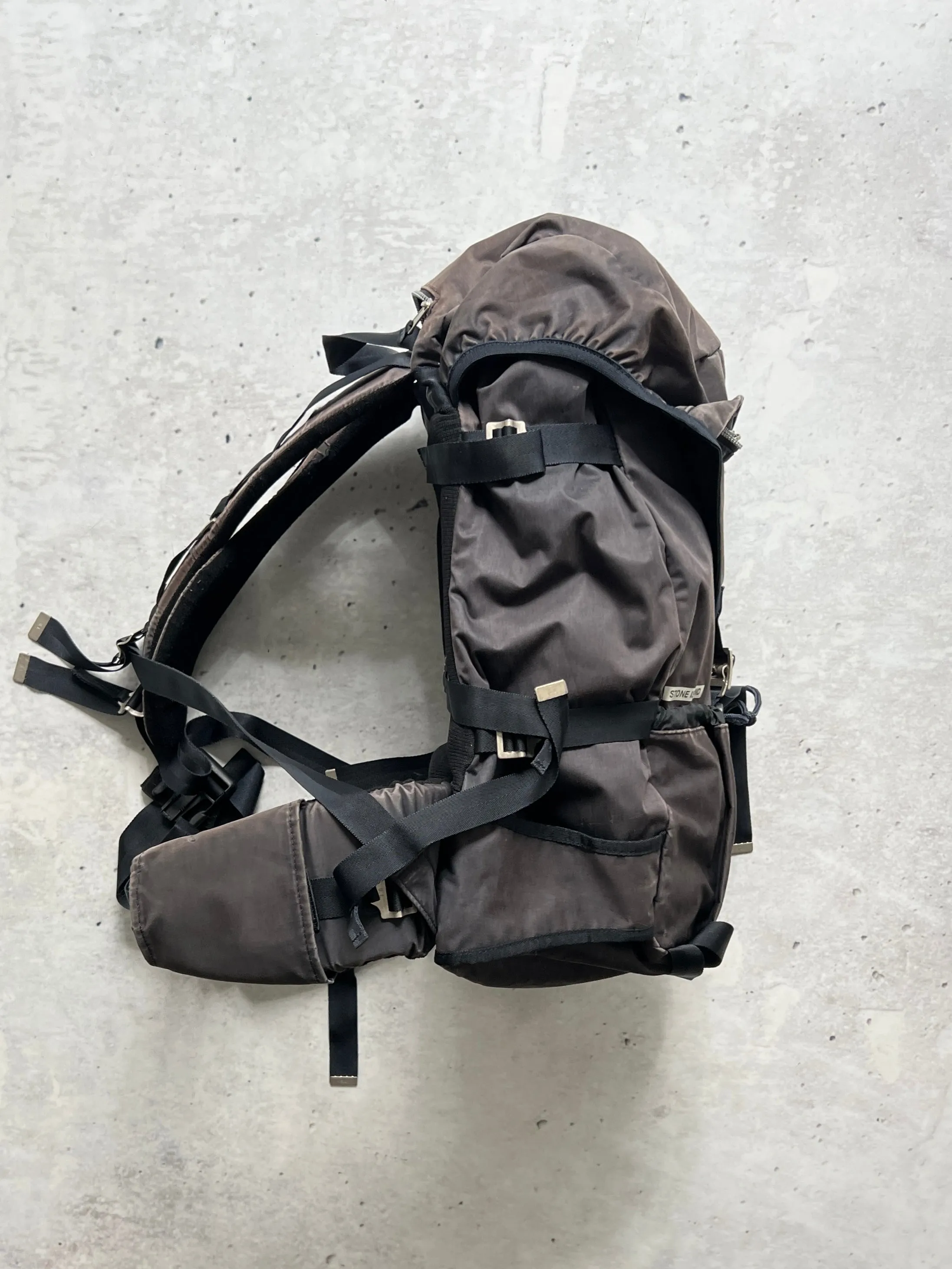 SS/00 Stone Island Spell Out Hiking Backpack (One Size)