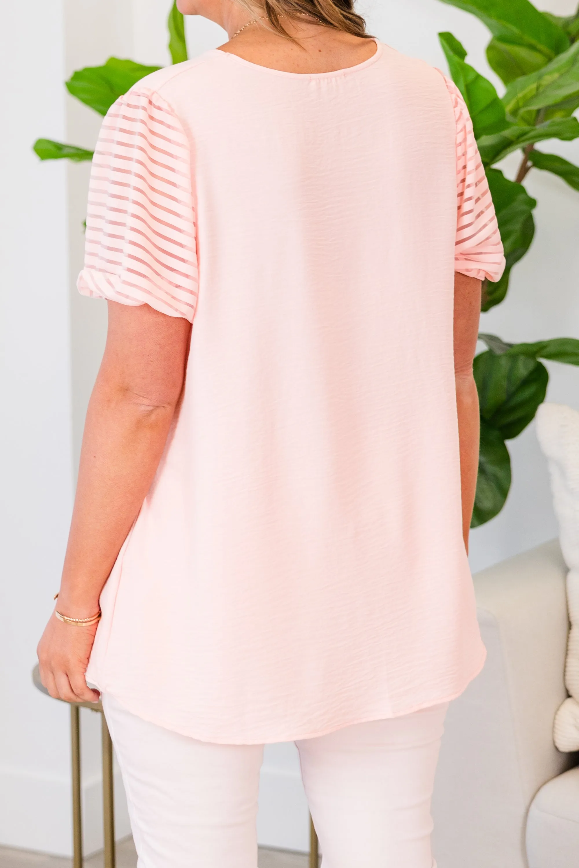 Striped With Kindness Top, Blush