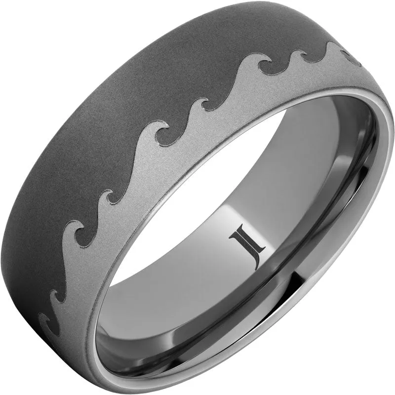 Surf's Up Rugged Tungsten Ring